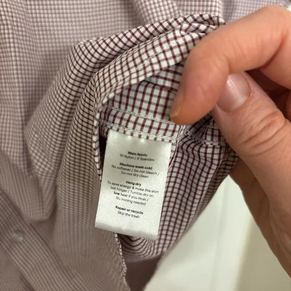 Poncho Shirt Mens XL Maroon Plaid Performance Vented Fishing Western Cowboy - Picture 3 of 4